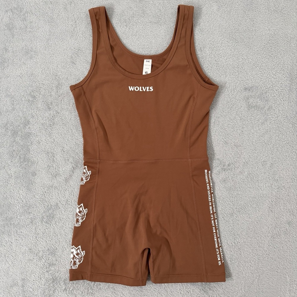 Darc Sport Cerberus Sofia Energy Bodysuit Womens Large Norse Brown 108/500 NWOT